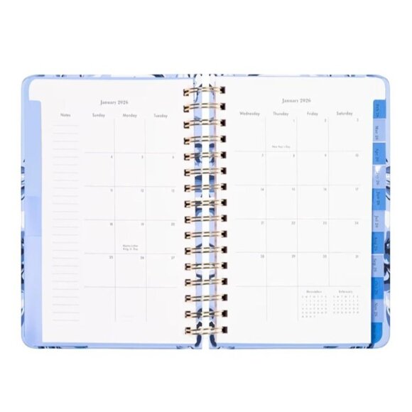 Kate Spade New York Daily Hardcover 2026 Planner Floral Toile Weekly & Monthly - Picture 4 of 8